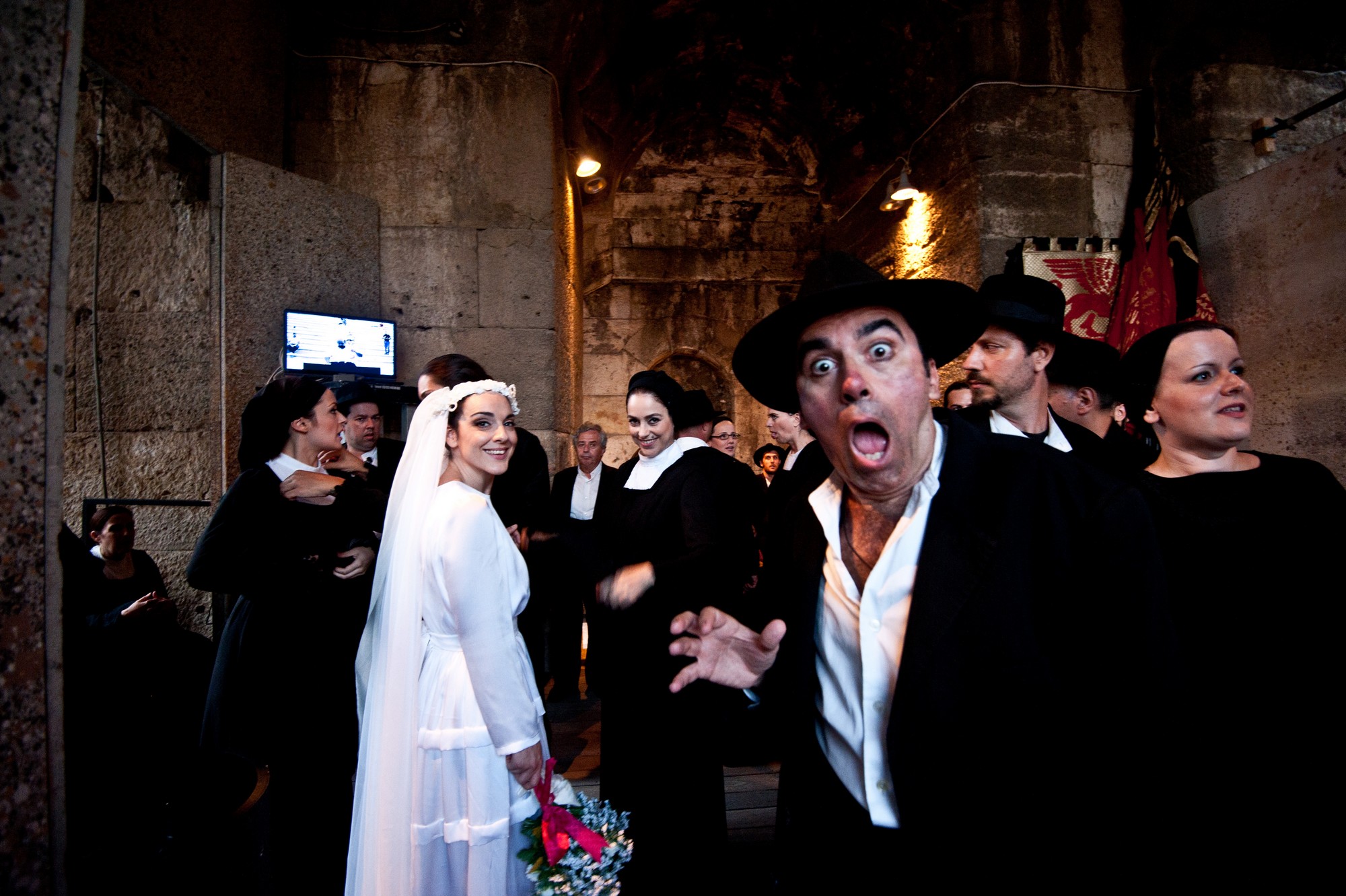 Final rehearsal of Verdi's opera Othello by the Greek National Opera at ancient Odeon of Herodes Atticus, Athens, Greece, July 2014 / Ðñüâá ôæåíåñÜëå ôçò üðåñáò ôïõ ÂÝñíôé ÏèÝëëïò óôï Çñþäåéï áðü ôçí ÅèíéêÞ ËõñéêÞ ÓêçíÞ, ÁèÞíá, Éïýëéïò 2014