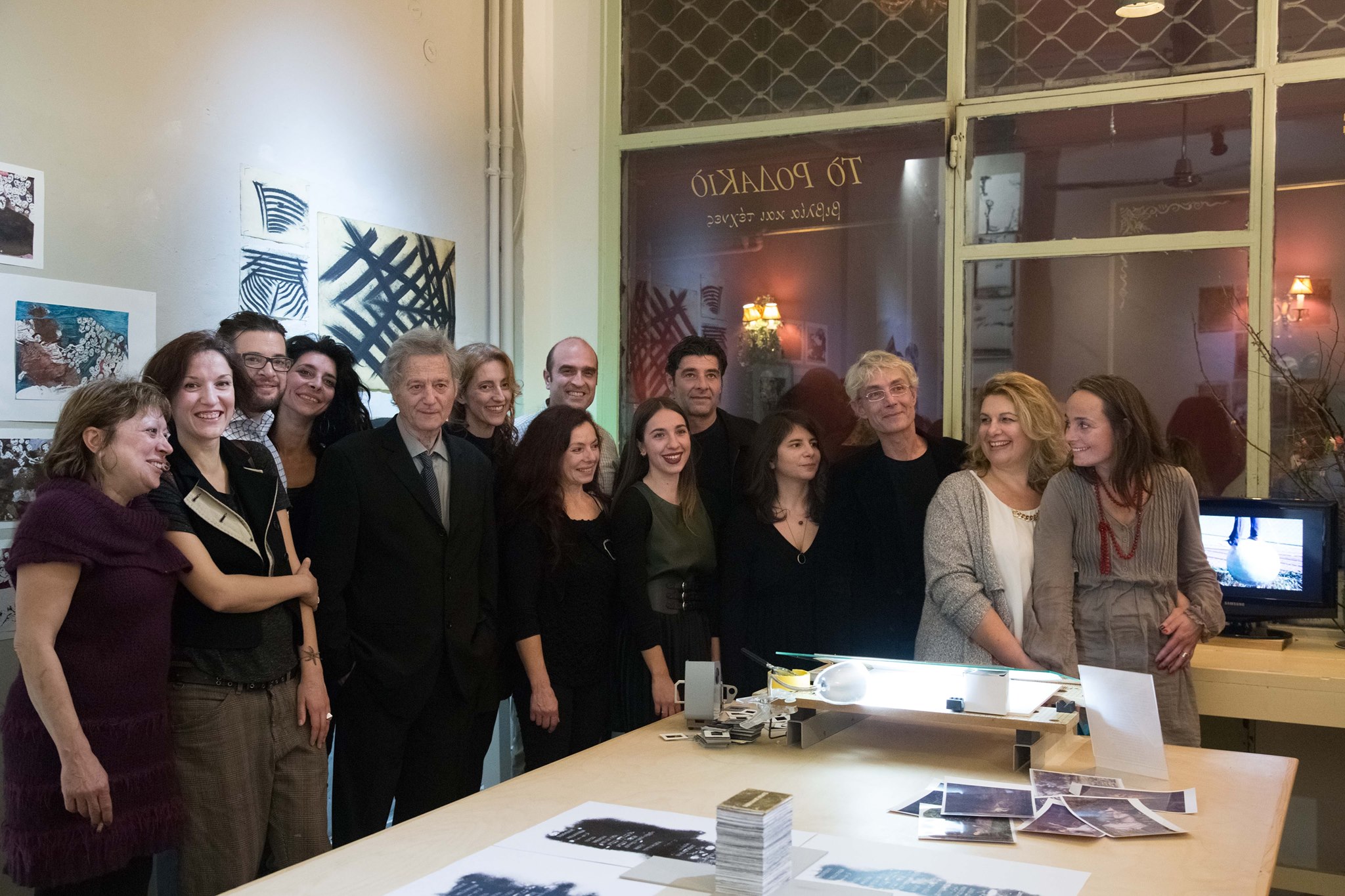 Από τα εγκαίνια της έκθεσης στο Φωταγωγό.