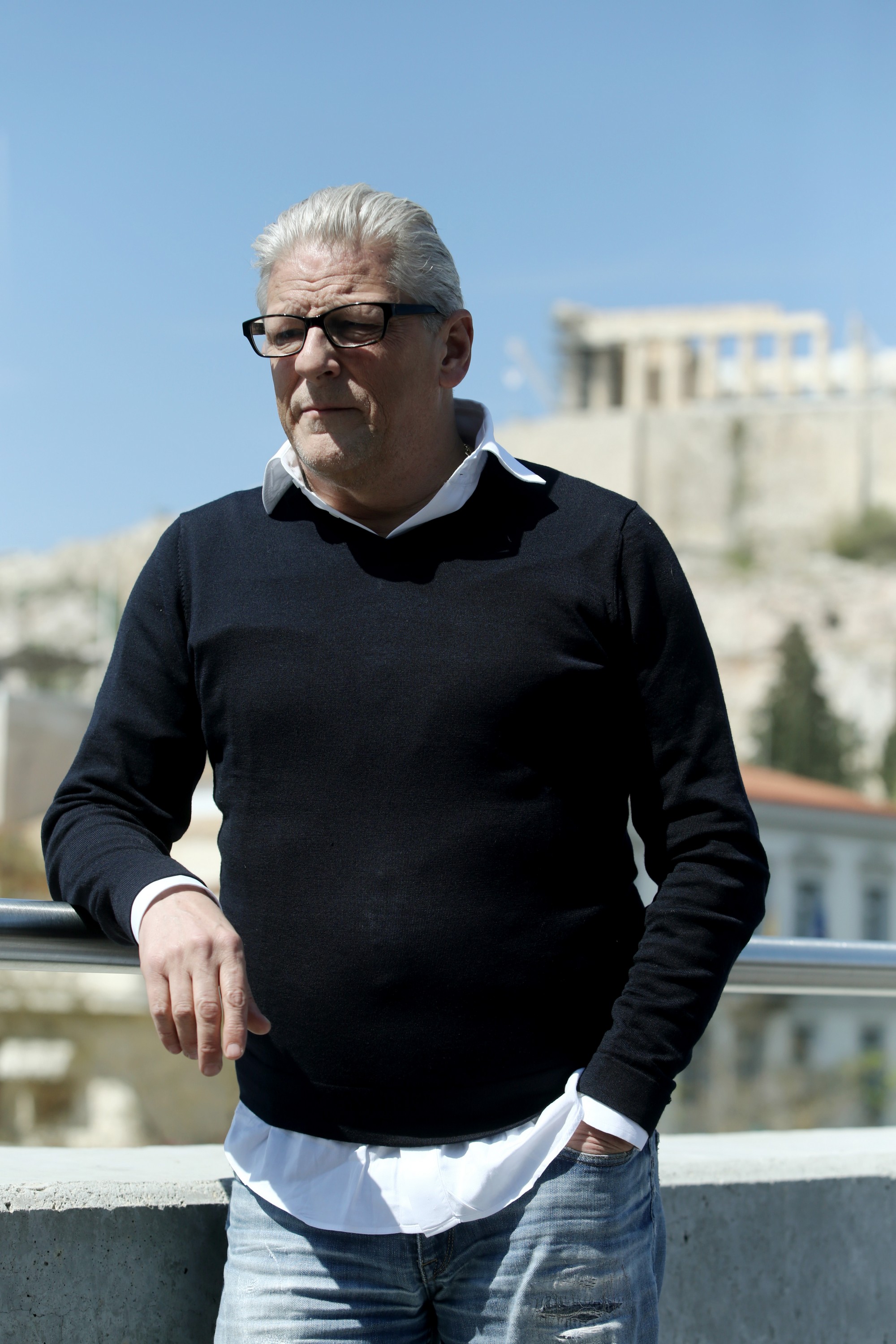 ÓõíÝíôåõîç ôýðïõ ôïõ íÝïõ êáëëéôå÷íéêïý äéåõèõíôÞ ôïõ Åëëçíéêïý ÖåóôéâÜë, Ãéáí Öáìðñ,óôï ìïõóåßï ôçò Áêñüðïëçò ,ôçí Ôñßôç 29 Ìáñôßïõ 2016