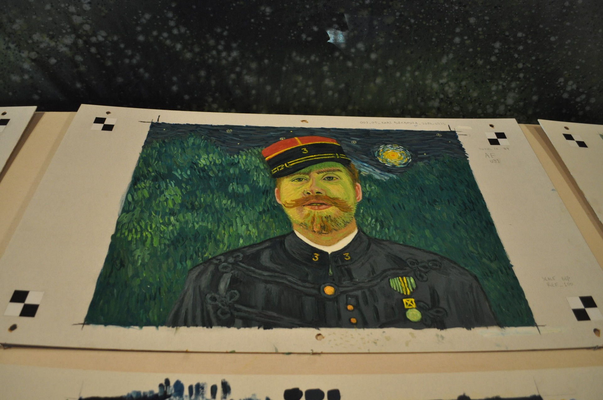 Ç åëëçíéêÞ ìïíÜäá painting animation ôçò äéåèíïýò ðáñáãùãÞò ôáéíßáò Loving Vincent, Êïñùðß, ÁôôéêÞ, Áðñßëéïò 2016