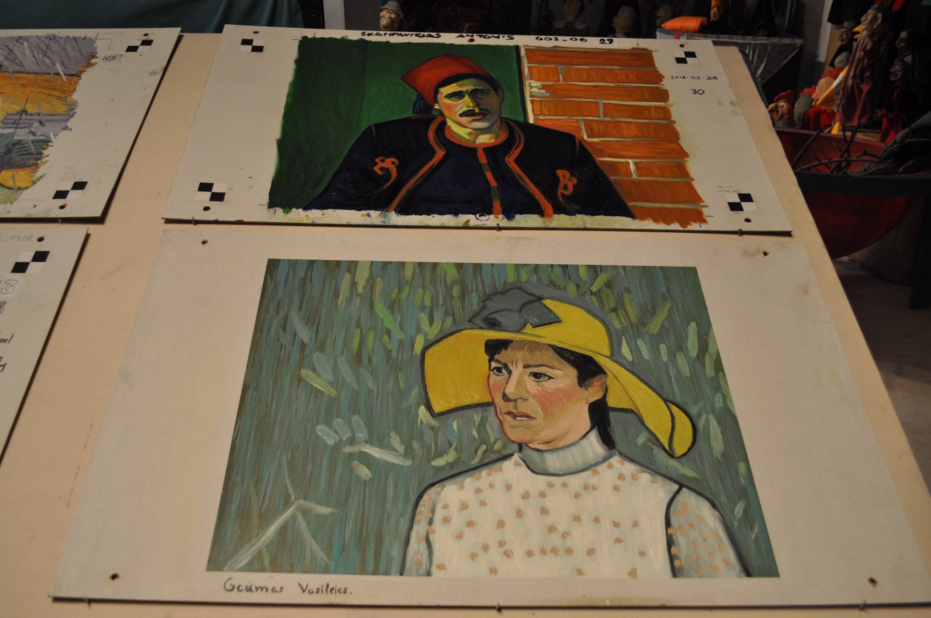 Ç åëëçíéêÞ ìïíÜäá painting animation ôçò äéåèíïýò ðáñáãùãÞò ôáéíßáò Loving Vincent, Êïñùðß, ÁôôéêÞ, Áðñßëéïò 2016