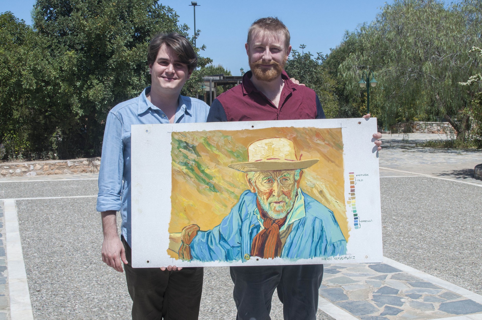 Από αριστερά, ο παραγωγός Κων/νος Βασίλαρος, και ο  βραβευμένος με Όσκαρ παραγωγό 