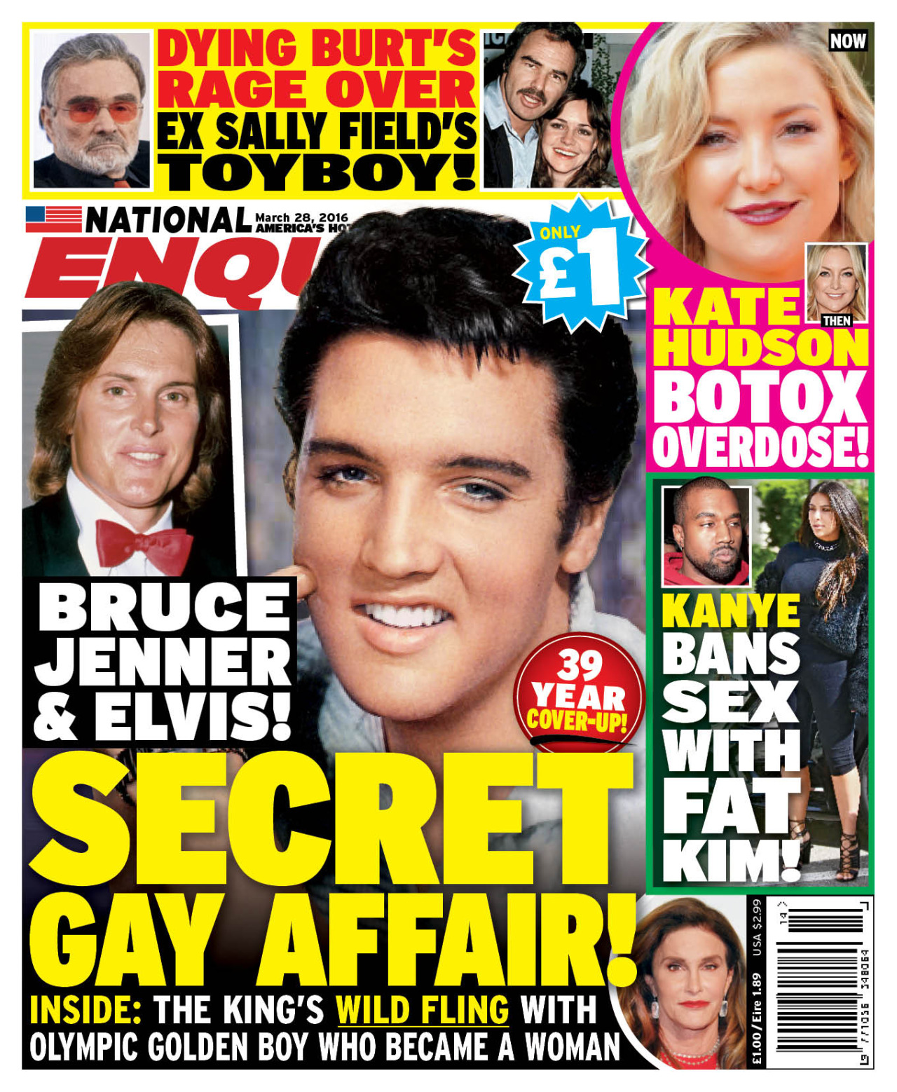 Ενδεικτικό πρωτοσέλιδο της National Enquirer, εκ των υποστηρικτών του Τραμμπ.