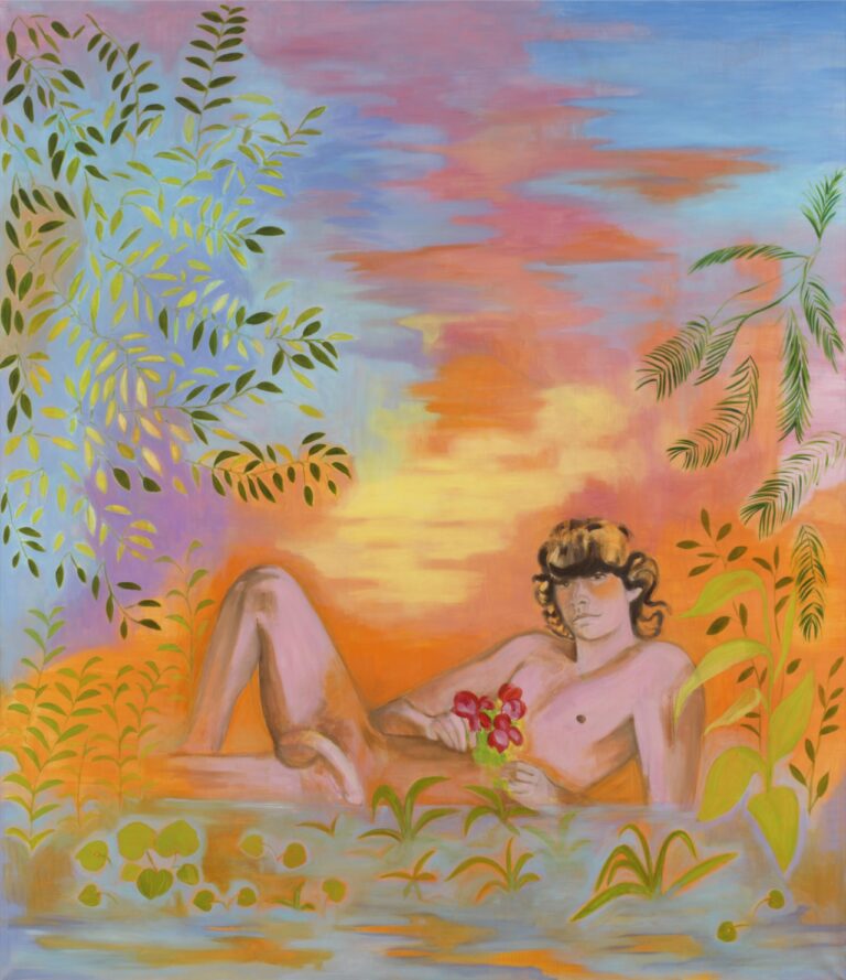 ΕΜΣΤ Something like a poem, a nude and flowers in a vase