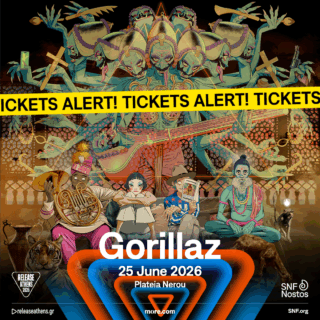 Release Athens x SNF Nostos 2026: Για sold out οδεύει η εμφάνιση των Gorillaz στην Πλατεία Νερού