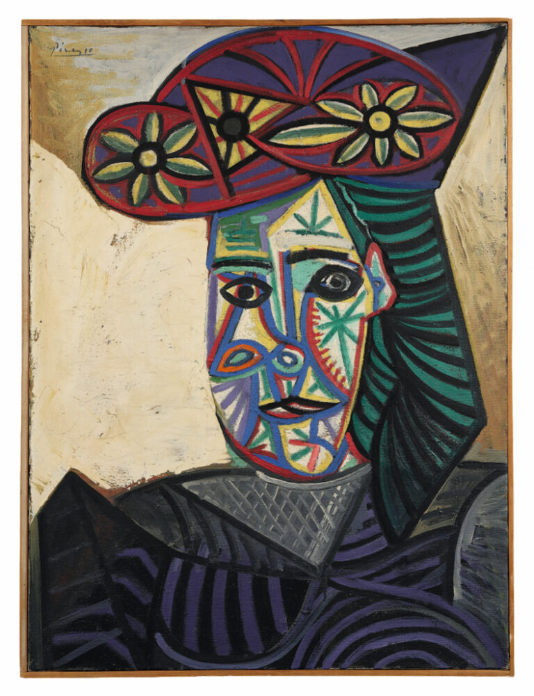 Pablo Picasso, Buste de femme au chapeau à fleurs (Dora Maar), 1943 © Succession Picasso 2025.
