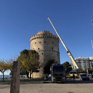 Θεσσαλονίκη: Προετοιμασίες για το μεγάλο πάρτι αλλαγής του χρόνου στον Λευκό Πύργο