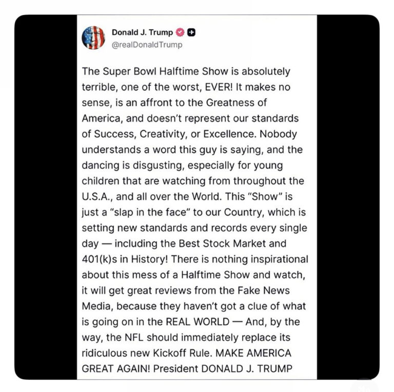 Bad Bunny Super Bowl Trump