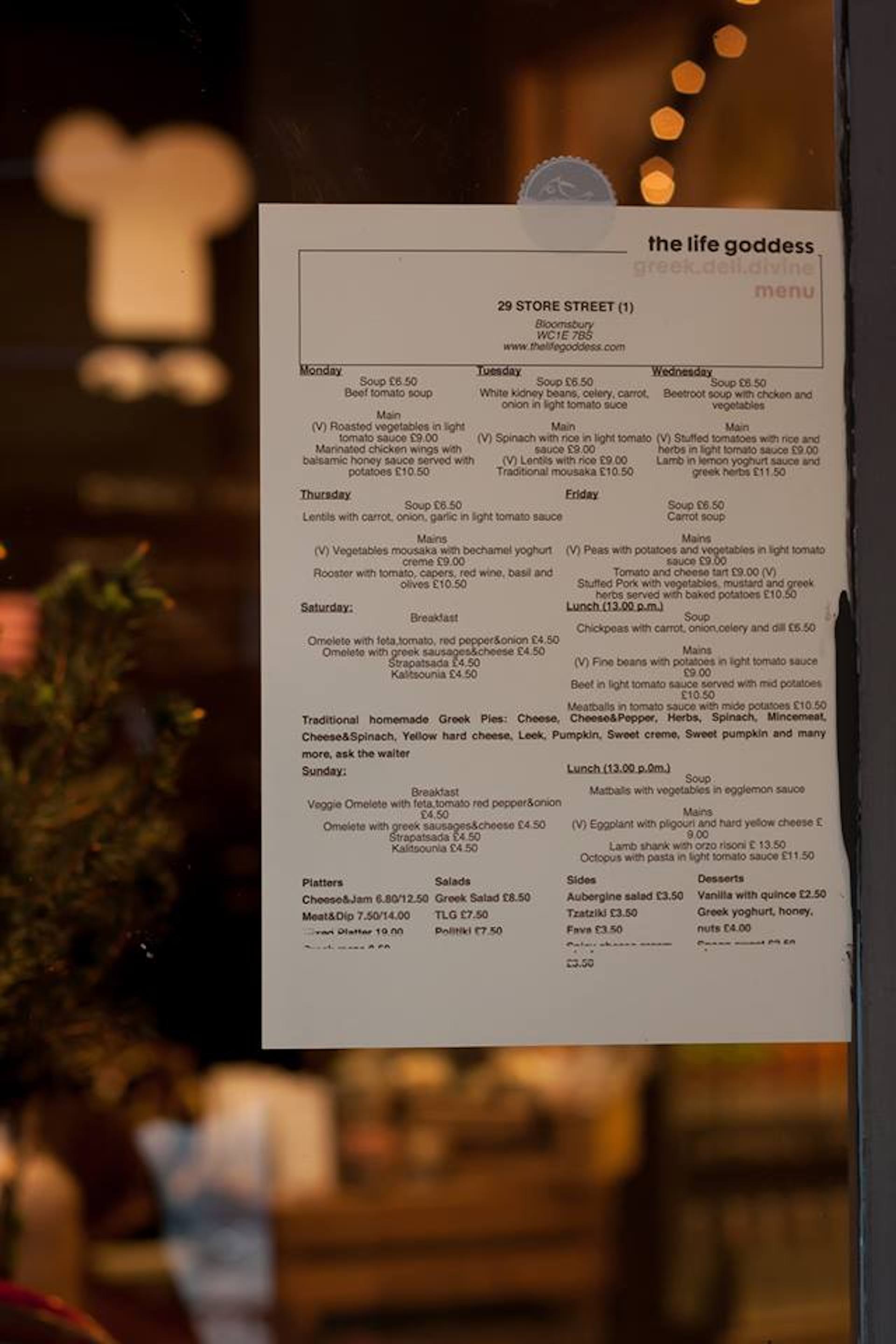 menu photo