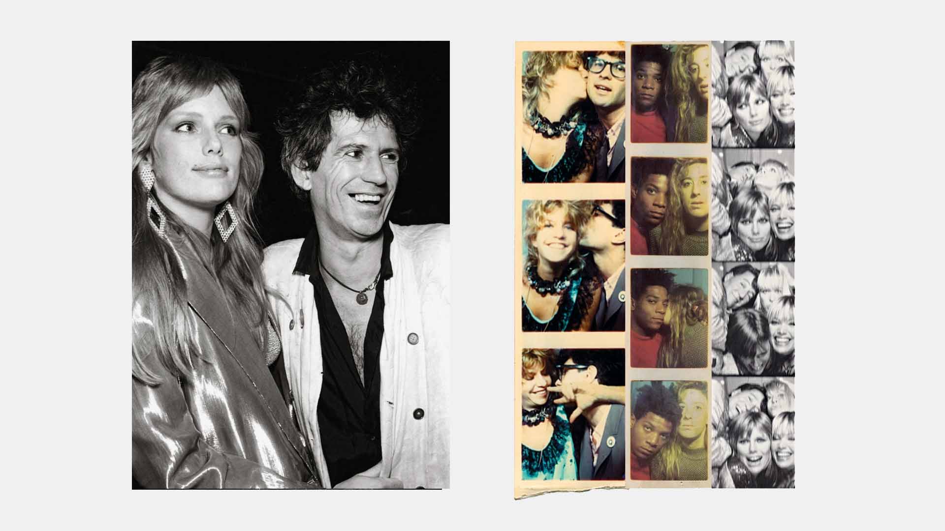 Αριστερά: Patti Hansen και Keith Richards. Δεξιά: Οι τουαλέτες είχαν το δικό τους φωτογραφικό θάλαμο και οι θαμώνες το απολάμβαναν.